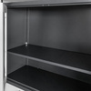 Szafa biurowa metalowa Mega-M WENUS W-03 na dokumenty przeszklona z szufladami grafitowa / szary front S- 90 cm G- 40 cm H-185 cm skręcana N