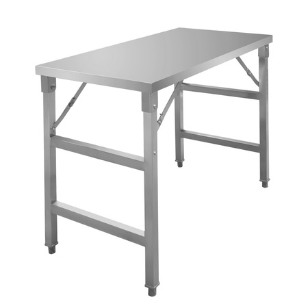Stół ze stali nierdzewnej centralny składany Mega-M S-120 cm G-60 cm H-85 cm N