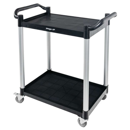 Wózek gastronomiczny kelnerski 80x40x95 cm Mega-M 2 półki tworzywo sztuczne