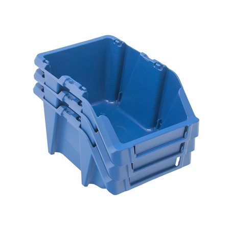 Pojemnik magazynowy Mega-M kuweta warsztatowa M plastikowa 200x300x130 mm niebieski (pakiet 5 szt.) N