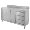 Stół gastronomiczny Mega-M 140x70/2drzwi/3szuflady/1R/ N