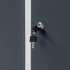 Szafka ubraniowa BHP Mega-M J-60 2 drzwiowa szara/ grafitowy front  S-60 cm G-50 cm H-180 cm skręcana N