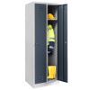 Szafka ubraniowa BHP Mega-M J-60 2 drzwiowa szara/ grafitowy front  S-60 cm G-50 cm H-180 cm skręcana N