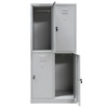 Szafka ubraniowa skrytkowa BHP Mega-M J-80/4 4 drzwiowa szara S-80 cm G-50 cm H-180 cm skręcana N
