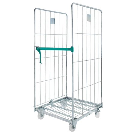 Rollkontener (rollcage, rollbox) wózek siatkowy transportowy Mega-M Universal dwie ściany ocynkowany