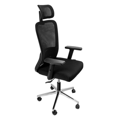 Fotel biurowy obrotowy FURVERO Norma BM/A1D/L1D/H1D czarny spełnia wymogi BHP