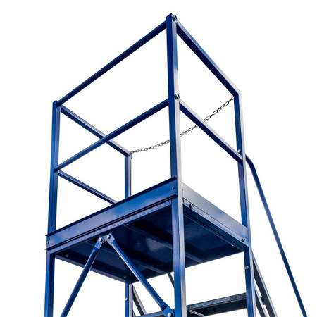 Drabina magazynowa przejezdna pomost magazynowy Mega-M STANDARD H-200 cm 8 stopni