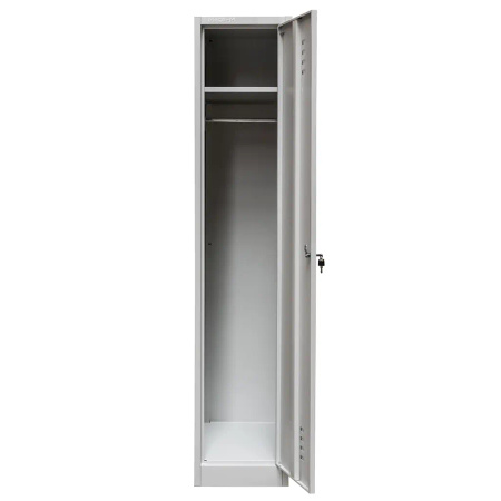 Szafka ubraniowa BHP Mega-M J-40 1 drzwiowa szara S-36 cm G-50 cm H-180 cm skręcana N