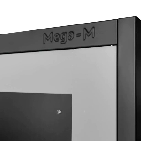 Szafa biurowa metalowa Mega-M WENUS W-07 na dokumenty przeszklone drzwi grafitowa / szary front S- 90 cm G- 40 cm H-185 cm skręcana N