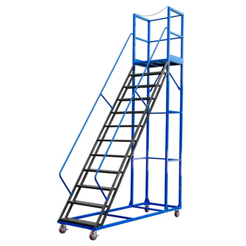 Drabina magazynowa przejezdna Mega-M STANDARD H-300 cm 12 stopni N