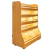 Regał na pieczywo H-180 cm L-125 cm G-60 cm plexi oświetlenie LED klon jasny