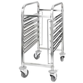 Wózek transportowy ze stali nierdzewnej na pojemniki GN 6- półek Mega-M S-38 cm G-55 cm H-95 cm N