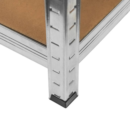 Regał magazynowy Mega-M BASIC H-205 cm L-100 cm G-40 cm 5 półek z MDF 4 mm 175 kg ocynk