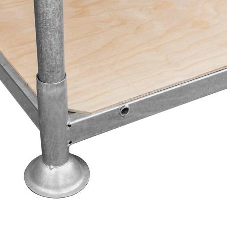 Manurack Mały Mega-M 154,5cm x 118cm x 31cm ocynk + podstawa ze sklejki N