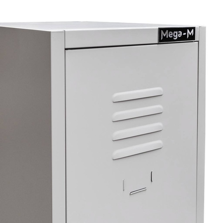 Szafka ubraniowa BHP Mega-M J-40 1 drzwiowa szara S-36 cm G-50 cm H-180 cm skręcana N