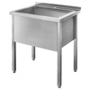 Basen gastronomiczny spawany jednokomorowy Mega-M 70x70x85 cm stal nierdzewna