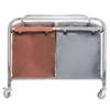 Wózek hotelowy na pranie 2-komory Mega-M 90x65x85 cm szaro-brązowy