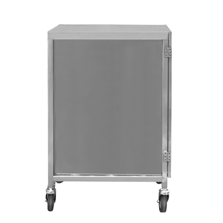Wózek transportowy ze stali nierdzewnej zamykany na pojemniki GN Mega-M S-38 cm G-55 cm H-90 cm N