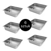 Pojemnik GN 2/3 ze stali nierdzewnej Mega-M 35,3x32,5x10 cm zestaw 6 szt.