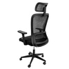 Fotel biurowy obrotowy FURVERO Norma BP/A1D/L1D/H1D czarny spełnia wymogi BHP
