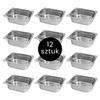Pojemnik GN 1/2 ze stali nierdzewnej Mega-M 32,5×26,5x10cm zestaw 12 szt.