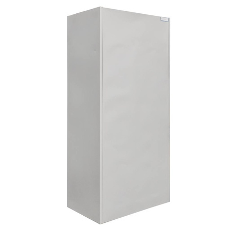 Szafka ubraniowa BHP Mega-M J-80 2 drzwiowa z przegrodami szara S-80 cm G-50 cm H-180 cm skręcana N