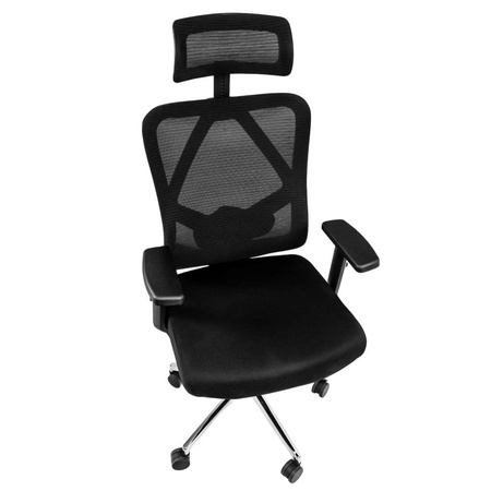 Fotel biurowy obrotowy FURVERO Eclipse BM/A3D/L3D/H2D/S czarny spełnia wymogi BHP