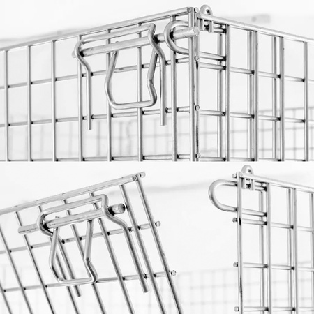 Pojemnik siatkowy Gitterbox S-120 cm G-100 cm H-91 cm oczko 5x5 cm z uchwytem dolnym ocynk N