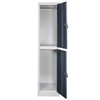 Szafka ubraniowa skrytkowa BHP Mega-M J-40/2 2 drzwiowa szara/ grafitowy front S-40 cm G-50 cm H-180 cm skręcana N