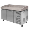Stół chłodniczy do pizzy z granitowym blatem Mega-M STCH/VCH/140/70/R290/R/N