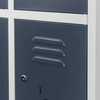Szafka skrytkowa BHP Mega-M J-90/12 12 drzwiowa szara/ grafitowy front S-90 cm G-50 cm H-180 cm skręcana N