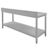 Stół ze stali nierdzewnej przyścienny z półką Mega-M S-160 cm G-60 cm H-85 cm N