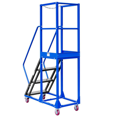 Drabina magazynowa przejezdna pomost magazynowy Mega-M STANDARD H-100 cm 4 stopnie