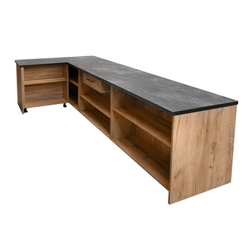 Lada sklepowa sprzedażowa Mega-M H-87 cm L-360 cm G-60 cm dąb kraft