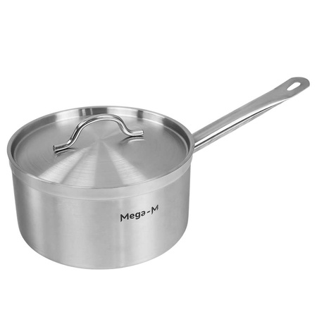 Rondel gastronomiczny wysoki z pokrywką Mega-M PRO 5l śr. 22 cm x h 12 cm N