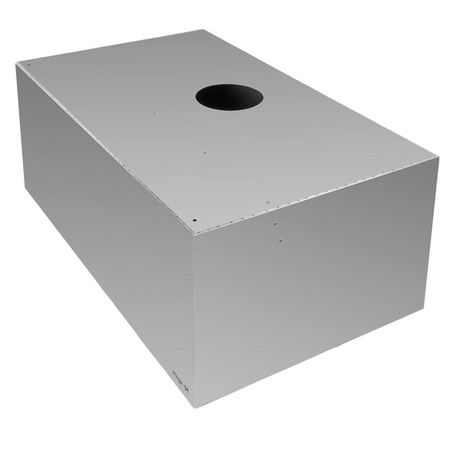 Okap gastronomiczny skrzyniowy z łapaczem tłuszczu Mega-M 120x100x50 cm stal nierdzewna