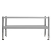 Nadstawka 2-półkowa na stół ze stali nierdzewnej Mega-M S-120 cm G-30 cm H-60 cm N