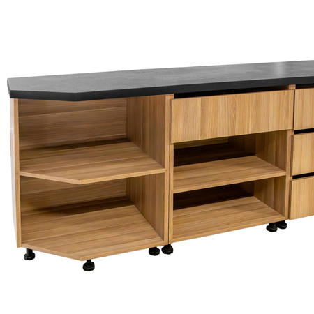 Lada sklepowa sprzedażowa impulsowa Mega-M H-113 cm L-290 cm G-60 cm dąb amerykański