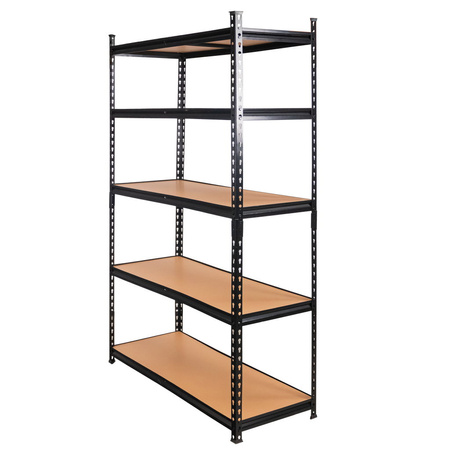 Regał magazynowy Mega-M PRO LOFT H-180 cm L-120 cm G-45 cm 5 półek z MDF 6.2 mm 275 kg czarny
