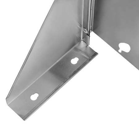 Półka wisząca pojedyńcza ze stali nierdzewnej Mega-M S-60 cm G-30 cm N