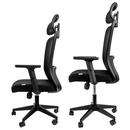 Fotel biurowy obrotowy FURVERO Norma BP/A1D/L1D/H1D czarny spełnia wymogi BHP