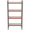 Regał metalowy magazynowy 4-półkowy Mega-M FORTIS H-240 cm L-167 cm G-60 cm moduł bazowy