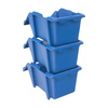 Pojemnik magazynowy Mega-M kuweta warsztatowa S plastikowa 155x250x120 mm niebieski (pakiet 6 szt.) N