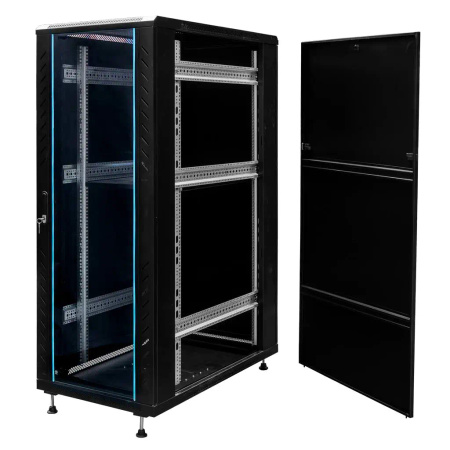 Szafa Rack 19" 32U serwerowa na elektronikę Mega-M stojąca 60x100x156,5 cm czarna