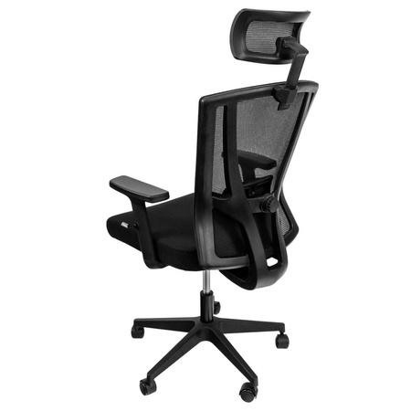 Fotel biurowy obrotowy FURVERO Zenith BP/A2D/L2D/H2D/S czarny spełnia wymogi BHP