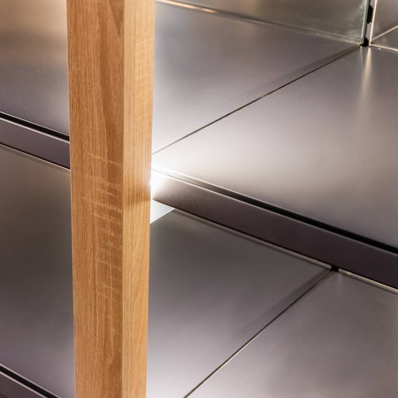 Regał na alkohol Mega-M H-248 cm L-207.5 cm G-72 cm dąb sonoma