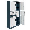 Szafa biurowa metalowa na akta Mega-M WENUS pełne drzwi sejf S- 90 cm G- 40 cm H-185 cm grafitowa szary front