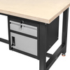 Szafka narzędziowa Mega-M do stołów warsztatowych 1 szuflada + 1 szafka z drzwiami S-37 cm x G-48,6 cm x H-50 cm system 01 grafit/front szary N