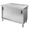 Stół gastronomiczny ze stali nierdzewnej spawany przyścienny z szafką Mega-M 120x60x85 cm