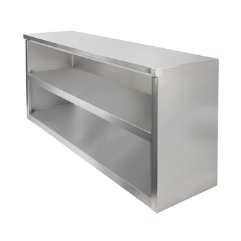 Szafka wisząca ze stali nierdzewnej otwarta Mega-M S-120 cm G-40 cm H-60 cm N
